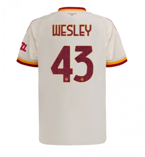 AS Roma Wesley Franca #43 Venkovní Dres 2026-27 Krátký Rukáv AS Roma Wesley Franca #43 Venkovní Dres 2026-27 Krátký Rukáv